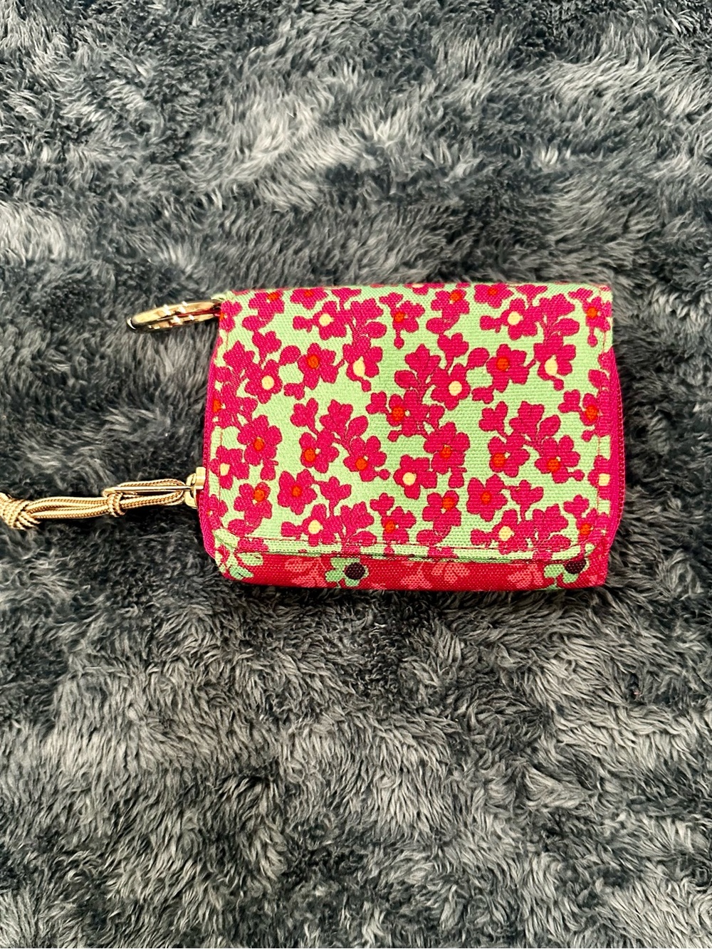 Vera Bradley Rosy Outlook Small Wallet with RFID protection
